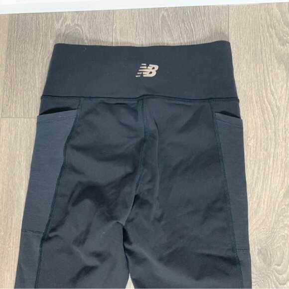 New Balance Women's Stirrup Leggings High rise waist Pants Tights Black Small - Picture 10 of 15